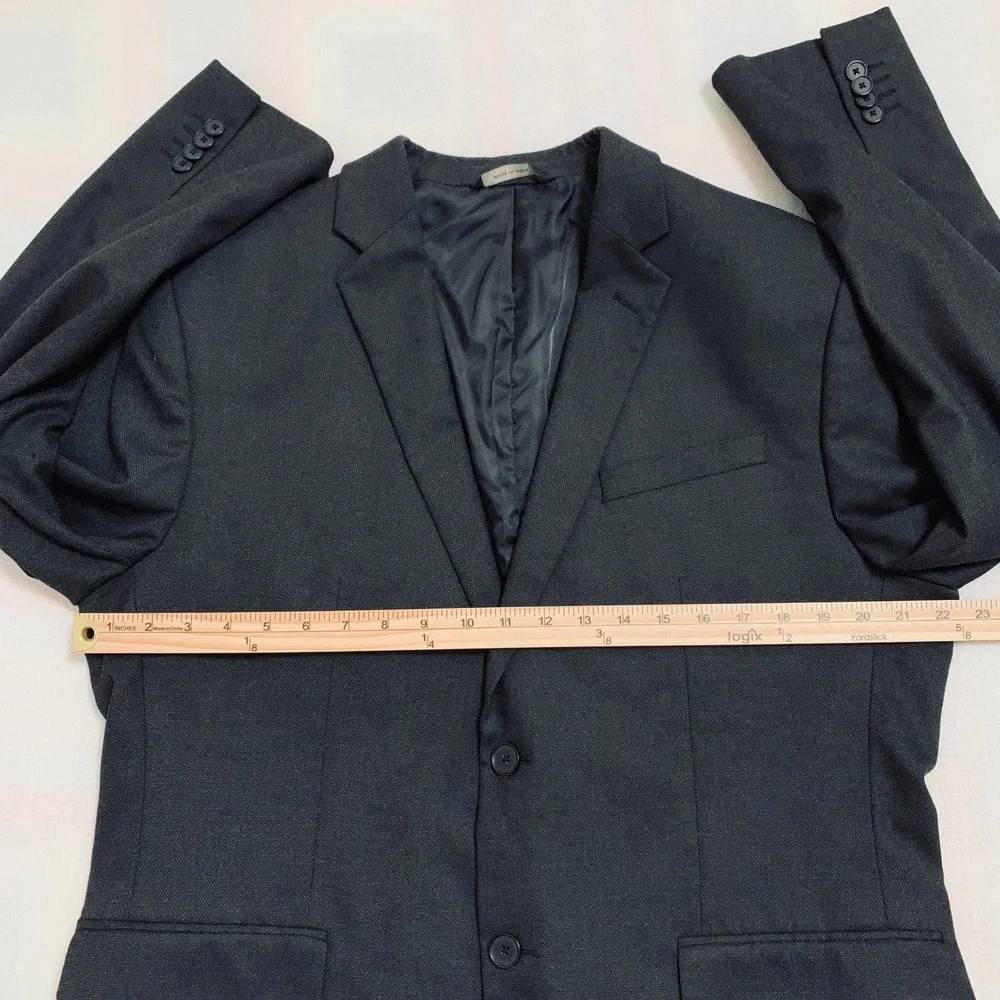 Banana Republic Slim Fit Blazer Jacket Men 44R Charcoal 2-Button Single-Breasted